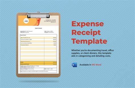 Expense Receipt Template in Word - Download | Template.net