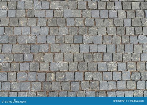 Old Cobblestone Pavement Close Up Background And Texture Stock Image