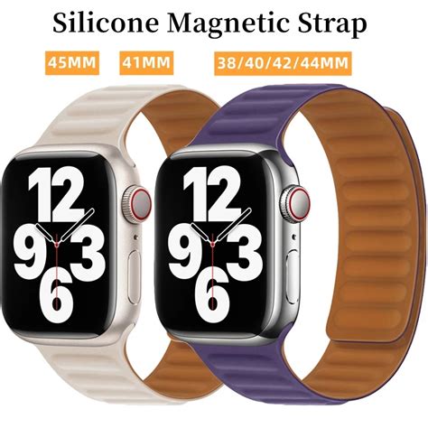 Alça De Silicone Para Relógio Apple band 45mm 44mm 42mm 41mm 38mm 40mm