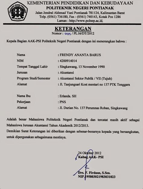 Contoh Surat Keterangan Organisasi Resmi Surat Keterangan Desain Porn