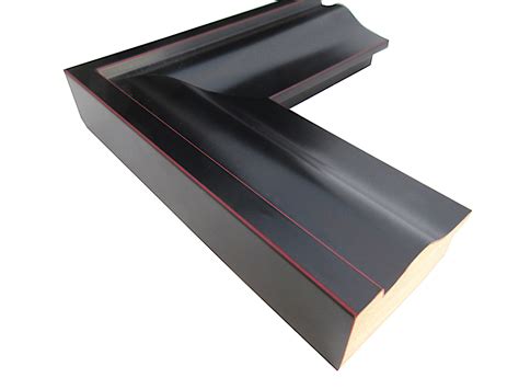 Satin Black With Red Stripes 2 7 16 Inch Wide Picture Frame Moulding In