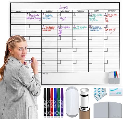 Amazon Large Dry Erase Calendar For Wall 36 X48 Large Wall