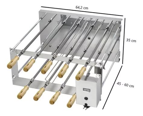 Churrasqueira Rotativa Inox Espetos Carv O Bivolt Arke Venda Em Rio