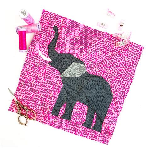 Elephant Quilt Block4 Weallsew