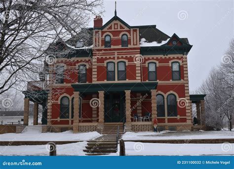 New Ulm Mn Usa 01 09 2021 German Architecture Brick Home On German