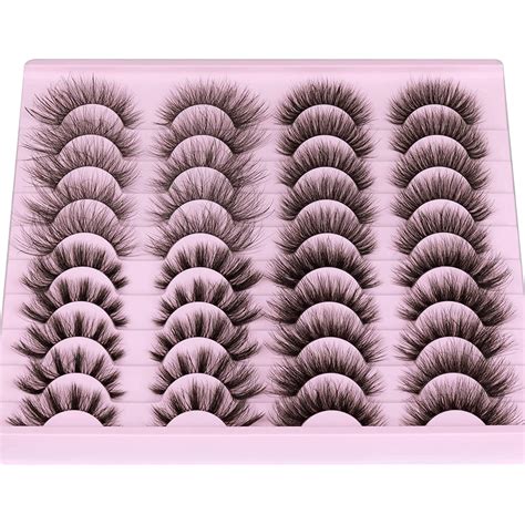 Lanflower Clear Band Cat Eye False Lashes Pairs Natural Look Faux