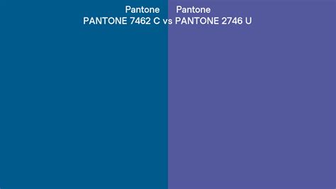 Pantone 7462 C Vs Pantone 2746 U Side By Side Comparison