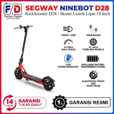 Jual SEGWAY NINEBOT D28 KICKSCOOTER SKUTER LISTRIK LIPAT SCOOTER