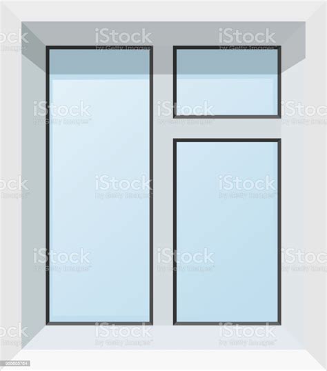 Vector Illustration Of Abstract Modern Plastic Windows Realistic Image