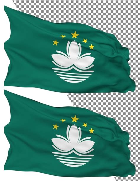 Premium PSD | China Macau Macao flag wave isolated plain bump texture ...