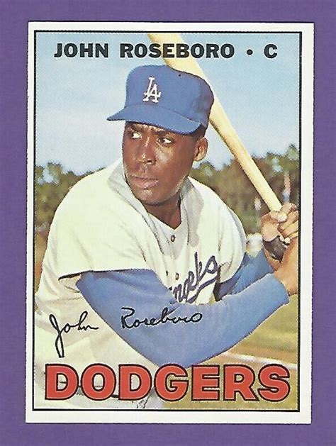 Topps John Roseboro Los Angeles Dodgers Nrmt Ebay