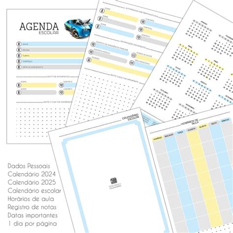 Agenda Escolar Hot Wheels Dia Por Página Elo