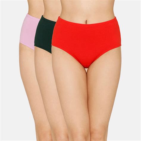 Zivame High Rise Full Coverage Hipster Panty Assorted Pack Of 3 Buy Zivame High Rise Full