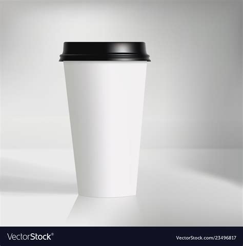 Branding coffee cup on grey Royalty Free Vector Image