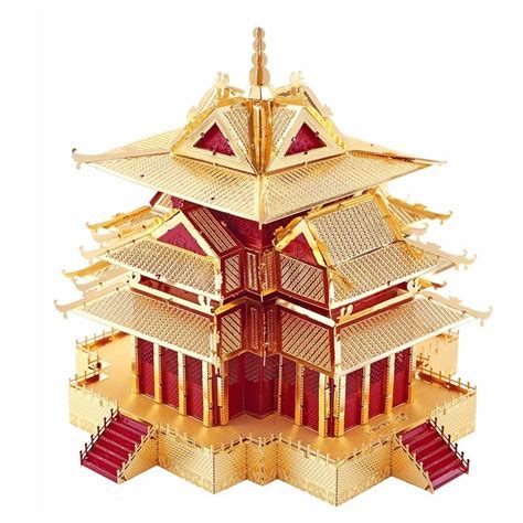 Piececool 3d Metal Puzzle Toy Diy Ancient Chinese Architecture Model