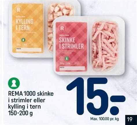 Rema Skinke I Strimler Eller Kylling I Tern G Tilbud Hos