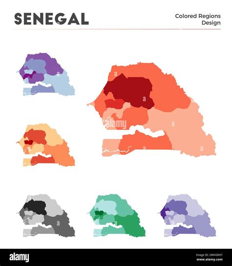 Senegal Map Collection Borders Of Senegal For Your Infographic