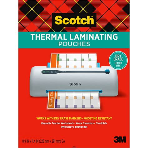 Scotch Dry Erase Thermal Laminating Pouches 20 Count Walmart