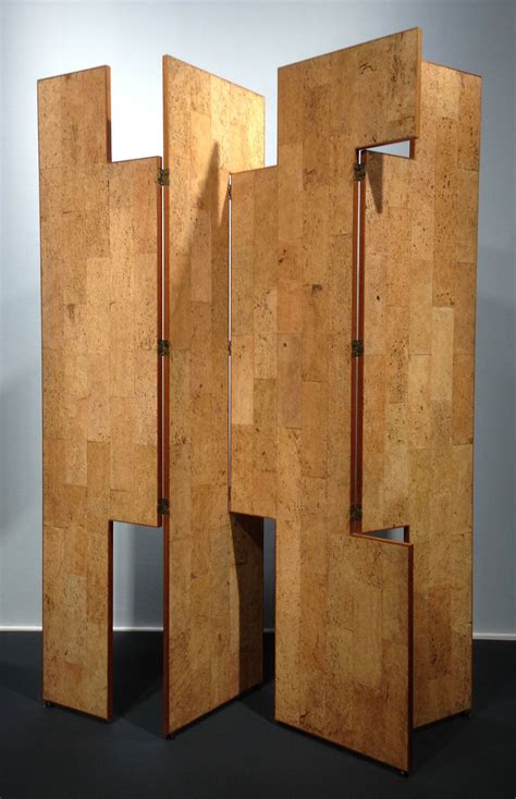 Eileen Gray Cork Screen France C1960 Material Cork And Blond