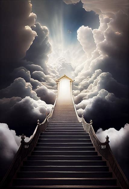 Premium Photo Stairway To Heaven Gates Of Heaven Generative Ai