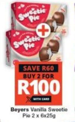 Beyers Vanilla Sweetie Pie 2 X 6x25g Offer At Checkers