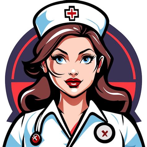 Premium Vector Beautiful Hot Nurse Hand Drawn Flat Stylish Cartoon