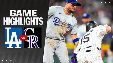 Dodgers Vs Rockies Game Highlights 6 18 24 MLB Highlights YouTube