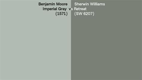 Benjamin Moore Imperial Gray 1571 Vs Sherwin Williams Retreat SW