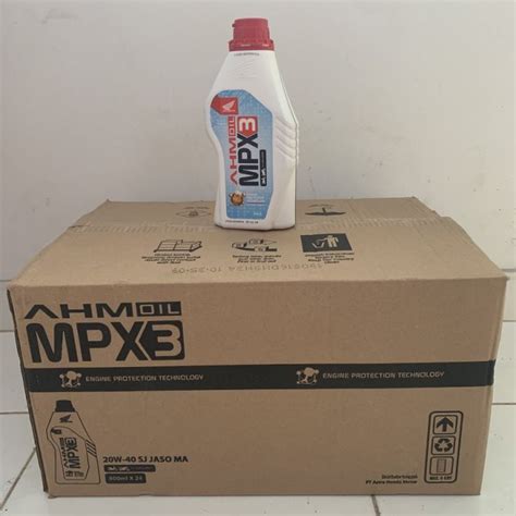 5 DUS MPX3 0 8L ISI 24 20W 40 SJ JASO MA AHM OIL OLI MOTOR 1000ML CUB