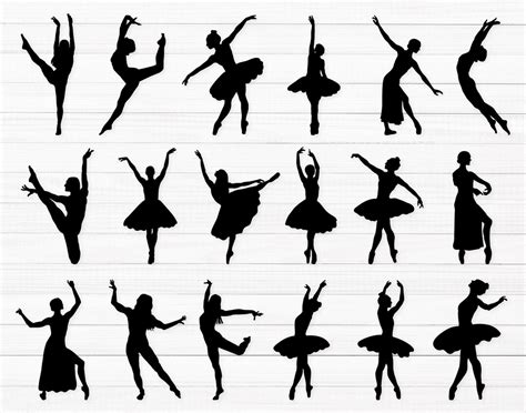 Ballet Svg Ballerina Svg Ballet Svg Bundle Ballet Silhouette Ballerina Cut Files Ballerina