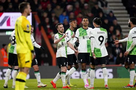 El Liverpool Golea Al Bournemouth Con Dobletes De Diogo Jota Y Darwin