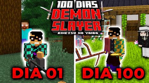 Sobrevivi Dias No Minecraft Demon Slayer Kimetsu No Yaiba O Filme