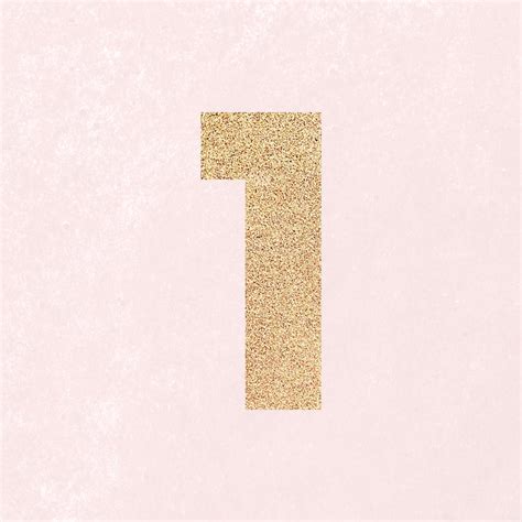 Golden glitter number set | Free transparent png - 2107870