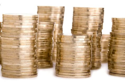 Gold coin tower stock image. Image of exchange, bill - 20929561