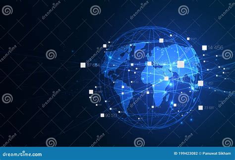 It Globales Kommunikationsnetzwerk Vektor Abbildung Illustration Von