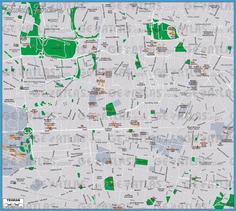 Tehran Map - TravelsFinders.Com