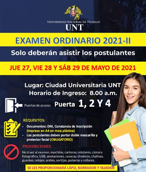 Resultados Examen De Admisión Unt 2021 Ii Ordinario Presencial 27 28