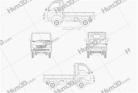 Tata Ace EX 2015 Blueprint - 3DModels.org