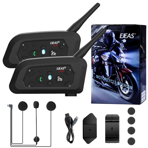 X Ejeas V Pro Interkom Motocyklowy Bluetooth S Uchawki M