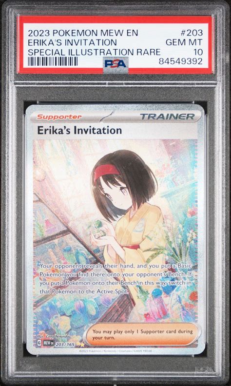 2023 Pokemon Mew En 151 203 Erika S Invitation PSA 10 GameStop