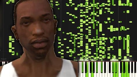 GTA San Andreas Theme Song, but plays piano after converting to MIDI file Acordes - Chordify