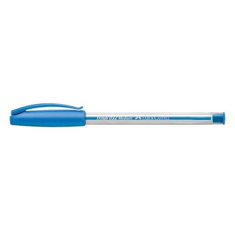 Caneta Esferogr Fica Faber Castell M Dia Mm Trilux Colors Azul Claro