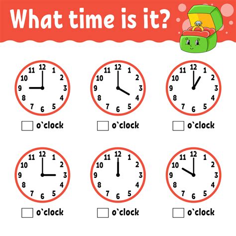 Learning Time On The Clock Educational Activity Worksheet For Kids And