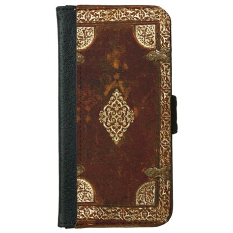 Old Leather Brass And Gilded Book Cover Case Plus