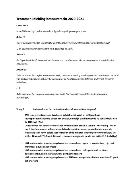 Tentamen 2020 2021 Plus Normantwoorden Tentamen Inleiding