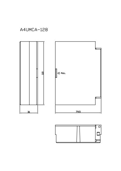 A4UMCA 128 ダウンロード 外形図CAD シーケンサ MELSEC シーケンサ MELSEC 仕様から探す三菱電機 FA