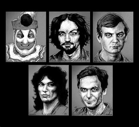 The Black And White Serial Killer Series John Wayne Gacy Charles Manson