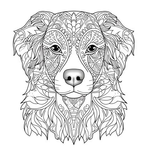 Golden Retriever Mandala Coloring Page Coloring Page