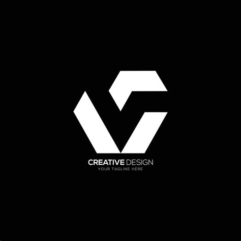 Modern Letter V Negative Space Logo Vector Art At Vecteezy