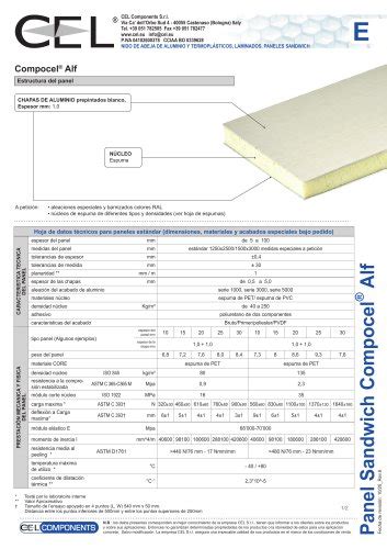 Panel Sandwich Alustep Cel Components S R L Cat Logo Pdf